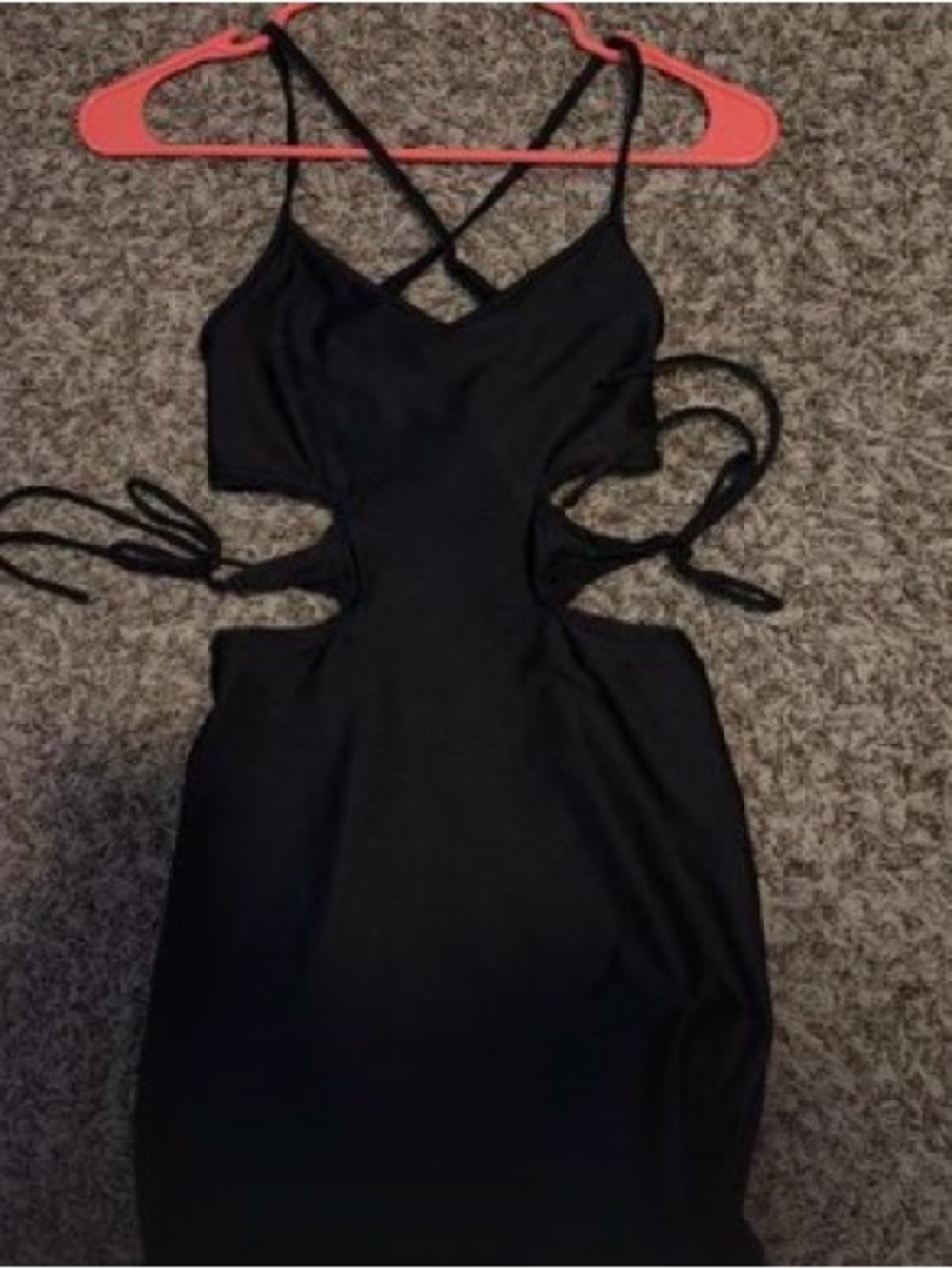 Urban Outfitters Black Cutout Tie-Side Mini Dress
